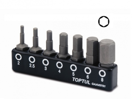 Набор бит шестигр. 2,2-8мм 7шт TOPTUL GAAV0701