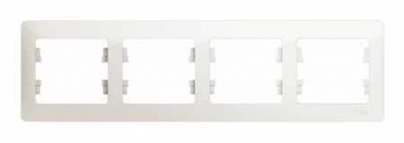 Рамка 4 поста горизонт перламутр GLOSSA CSL000604
