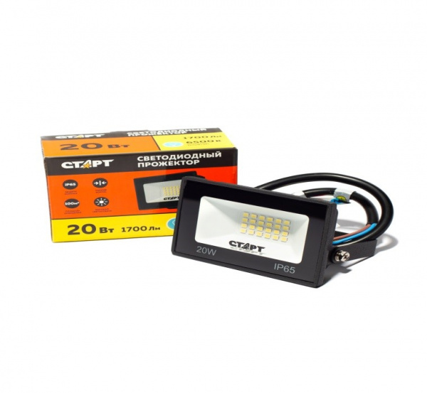 Прожектор светодиодный  20Вт LED FL20W65 1700лм 6500К IP65 1297 СТАРТ