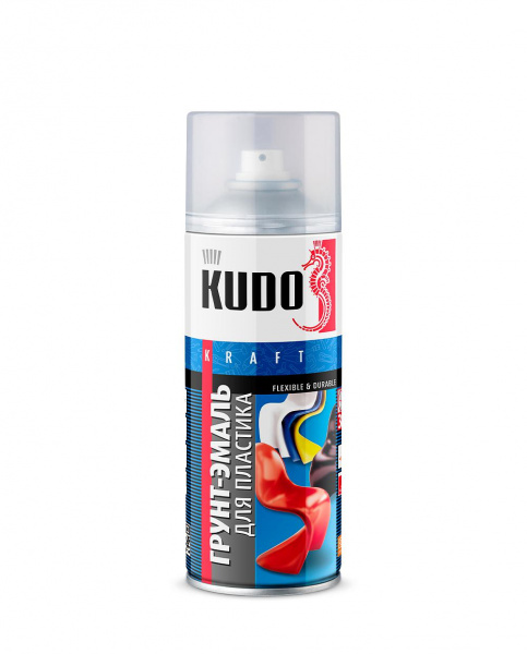 Грунт-эмаль для пластика белая KU-6003 KUDO (1уп-12шт)