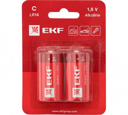 Эл.питания LR 14 алкалиновая Тип С EKF (1уп-2шт)