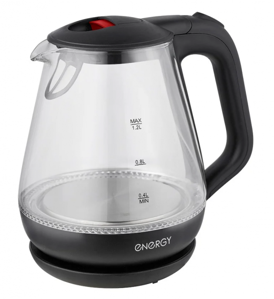 Чайник стекло 1650Вт 1,2л черный ENERGY E-205