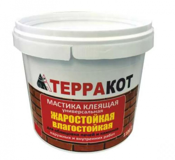 Мастика универсальная жаростойкая 2,5кг t+1100град Терракот (1уп-4шт)