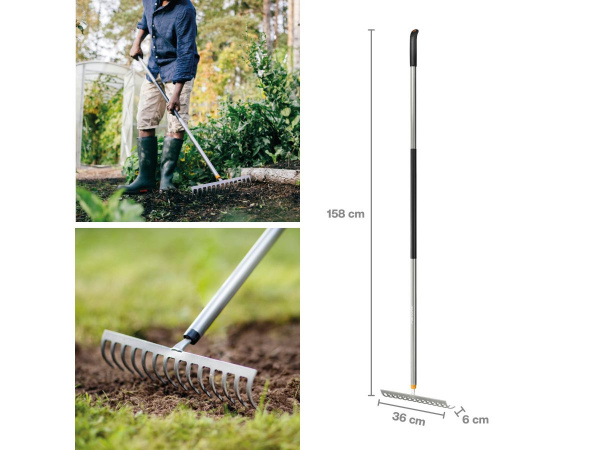Грабли для грунта 14 зубьев Ergonomic Soil FISKARS 1077113