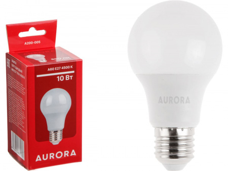 Лампа с/д Е27 10,0W 4500K 890Лм груша AURORA A200-005