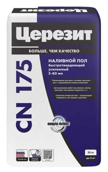 Ровнитель СN 175 Super самовыравнив. Церезит 3-60мм 25кг 1535443